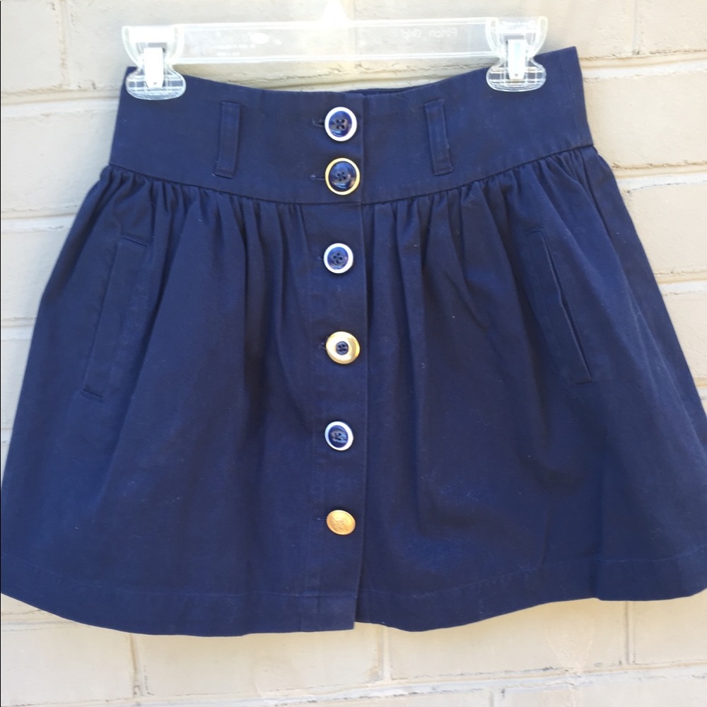 EUC Boden Johnnie B 26R Navy Skirt fits Size 13/14